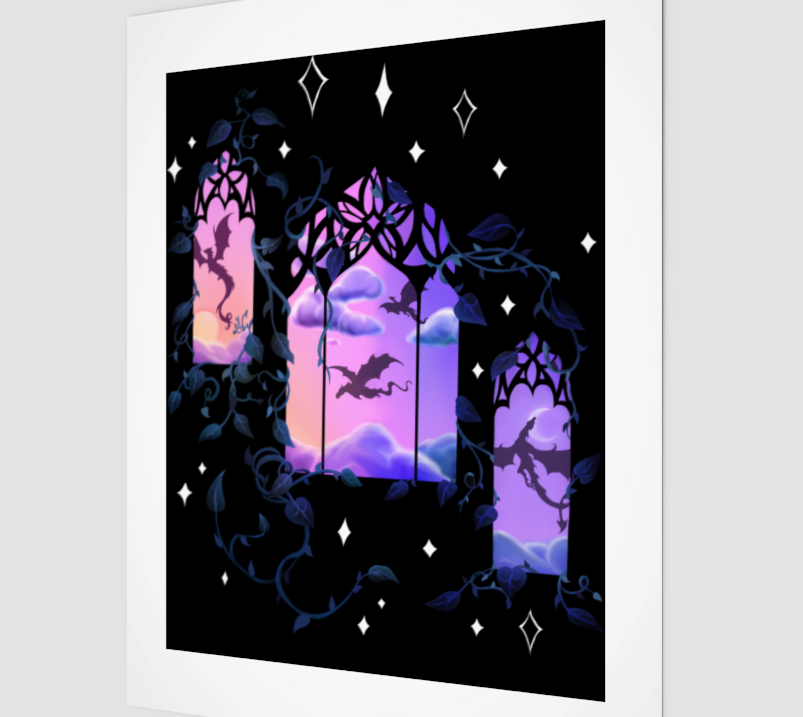 "Dreaming of Dragons" 11"×14" Fine Art Print.