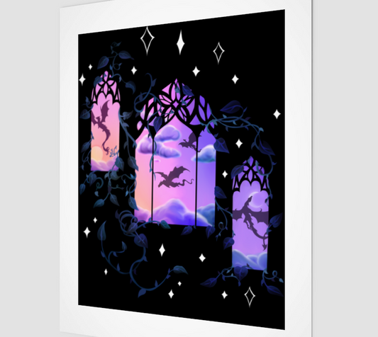 "Dreaming of Dragons" 11"×14" Fine Art Print.