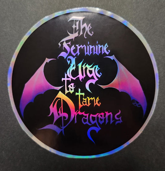 Dragon Tamer Holographic sticker 4"×4"