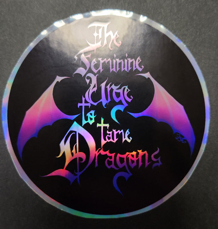 Dragon Tamer Holographic sticker 4"×4"