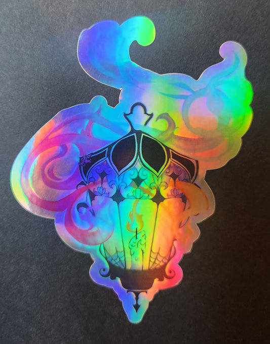 "Life Is No Brief Candle" Holographic Sticker 4"×4"