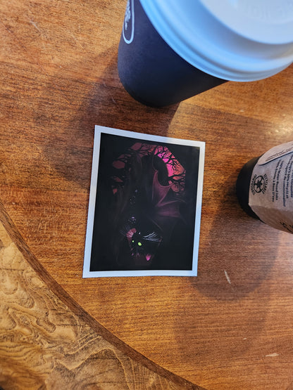 "The Void Stares Back" 4"×4" Sticker.