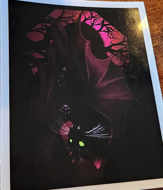 "The Void Stares Back" 4"×4" Sticker.