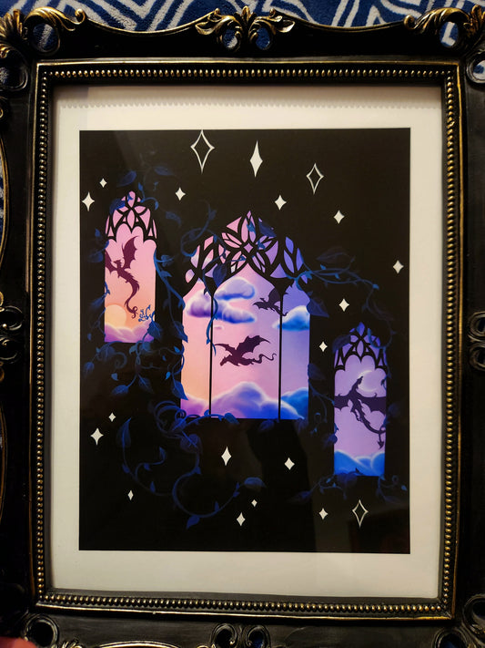 "Dreaming of Dragons" 11"×14" Fine Art Print.