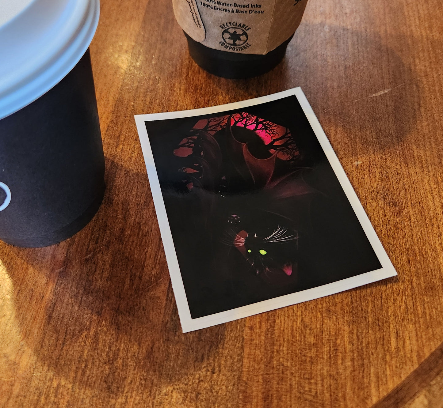 "The Void Stares Back" 4"×4" Sticker.