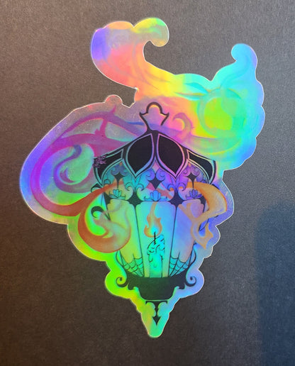 "Life Is No Brief Candle" Holographic Sticker 4"×4"